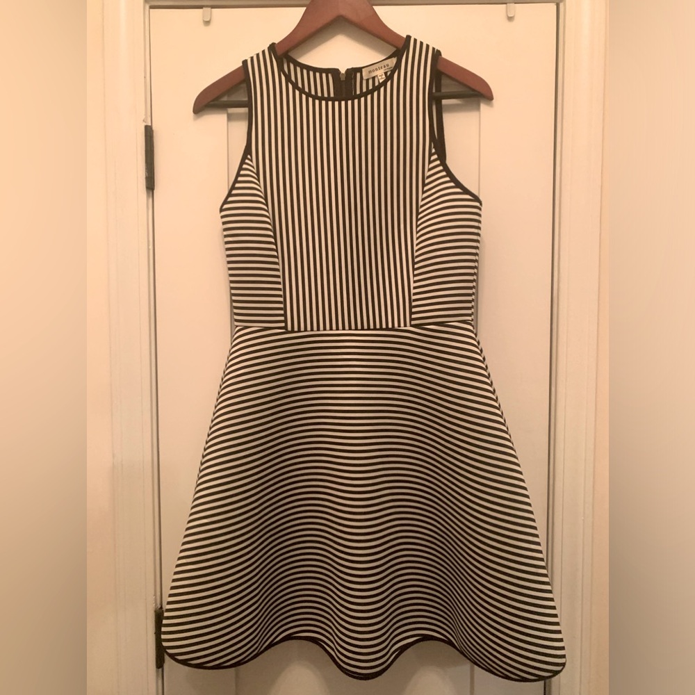 Black and white a-line dress